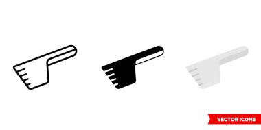 Üç tip kepçe ikonu. İzole vektör işareti sembolü.