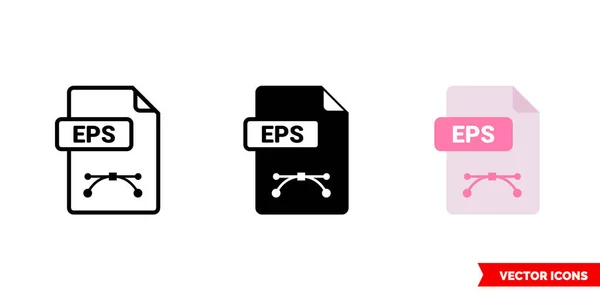Icône de fichier EPS de 3 types. Symbole de signe vectoriel isolé. — Image vectorielle