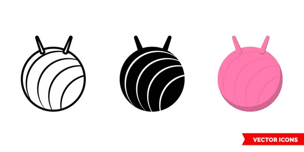 Oefen bal icoon van 3 soorten. Geïsoleerde vectorteken symbool. — Stockvector