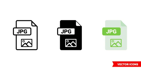 JPG-Dateisymbol von 3 Typen. Isoliertes Vektorzeichensymbol. — Stockvektor