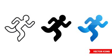 3 tipli simgeyi çalıştır. İzole vektör işareti sembolü.