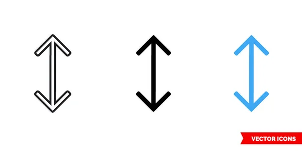 Redimensionner l'icône de 3 types. Symbole de signe vectoriel isolé. — Image vectorielle