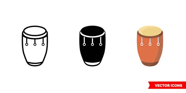 3 tip Conga simgesi. İzole vektör işareti sembolü.