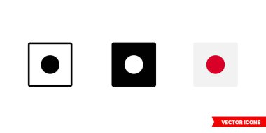 Japonya 'nın 3 tip bayrak ikonu. İzole vektör işareti sembolü.