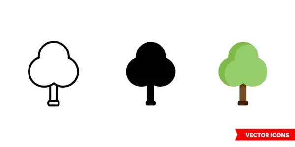 Icono de árbol de 3 tipos. Signo vectorial aislado símbolo. — Vector de stock