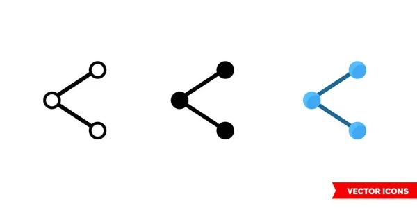 Icono social de 3 tipos. Signo vectorial aislado símbolo. — Archivo Imágenes Vectoriales