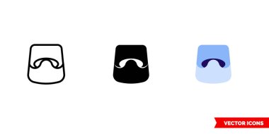 3 tip bebek lazımlığı ikonu. İzole vektör işareti sembolü.