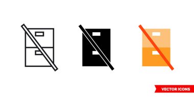 3 tipteki simgeyi üst üste dizme. İzole vektör işareti sembolü.