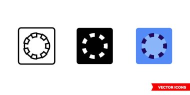 Üç tip katman maskesi simgesi. İzole vektör işareti sembolü.
