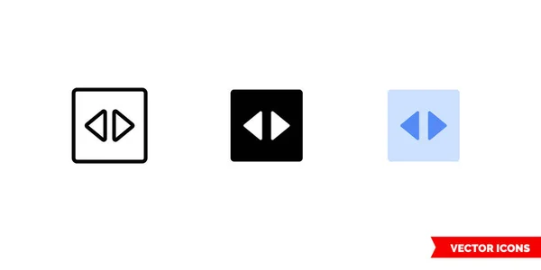 Üç tipli gezinme paneli simgesi. İzole vektör işareti sembolü. — Stok Vektör