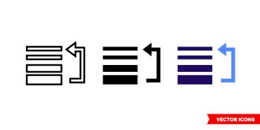 3 tipli simgeyi yeniden sırala. İzole vektör işareti sembolü.