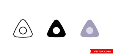 Üç tip tebeşir ikonu dikiyorum. İzole vektör işareti sembolü.