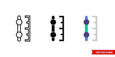 3 tipli dikey periyot kaydırma simgesi. İzole vektör işareti sembolü.