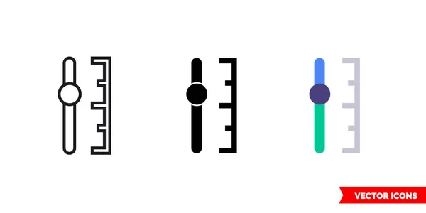 Icona cursore timeline verticale di 3 tipi. Simbolo del segno vettoriale isolato. — Vettoriale Stock