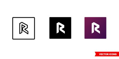 Şifreleme simgesini 3 farklı renkte, siyah ve beyaz olarak tanımla. İzole vektör işareti sembolü.