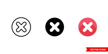 Siyah ve beyaz üç tipli simgeyi sil, ana hatları çiz. İzole vektör işareti sembolü.