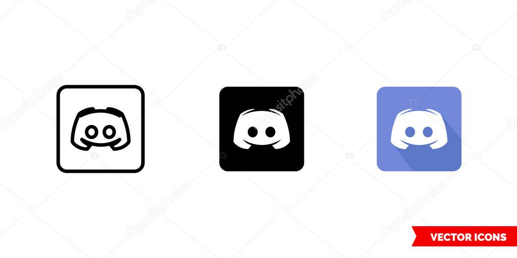 Discord Icon Of 3 Types Isolated Vector Sign Symbol Premium Vector In Adobe Illustrator Ai Ai Format Encapsulated Postscript Eps Eps Format