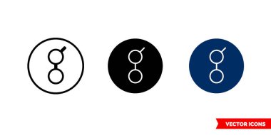 Üç tipli Golem kripto para birimi simgesi. İzole vektör işareti sembolü.