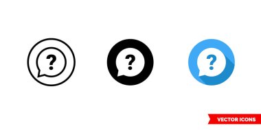 3 tipli yardım simgesi simgesi. İzole vektör işareti sembolü.