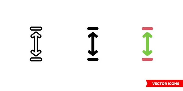 Εικονίδιο Ύψους Τύπων Μεμονωμένο Σύμβολο Διανύσματος — Διανυσματικό Αρχείο