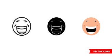 Üç tip duygu simgesi var. İzole vektör işareti sembolü.