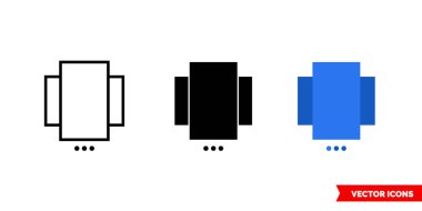 3 tip atlı karınca kaydırma simgesi. İzole vektör işareti sembolü.