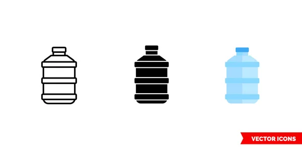 Flasche Wasser Symbol Von Typen Isoliertes Vektorzeichensymbol — Stockvektor