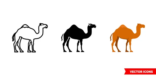 Camel Icoon Van Soorten Geïsoleerde Vectorteken Symbool — Stockvector