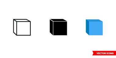 3 tipli dik görünüm simgesi. İzole vektör işareti sembolü.