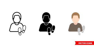 3 tipli Pathfinder simgesi. İzole vektör işareti sembolü.