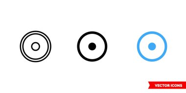 3 tip güneş sembolü. İzole vektör işareti sembolü.