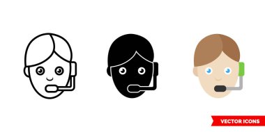 3 tipli simgeyi destekle. İzole vektör işareti sembolü.