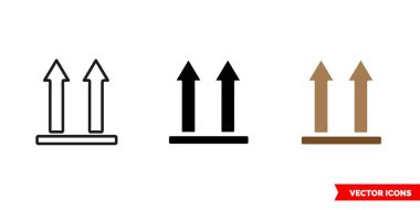Bu kenarda 3 tip simge var. İzole vektör işareti sembolü.