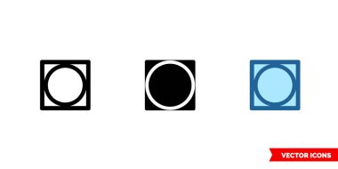 Üç tip kuru simgeyi yuvarla. İzole vektör işareti sembolü.