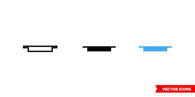 Üç tip dinlenme ikonu. İzole vektör işareti sembolü.