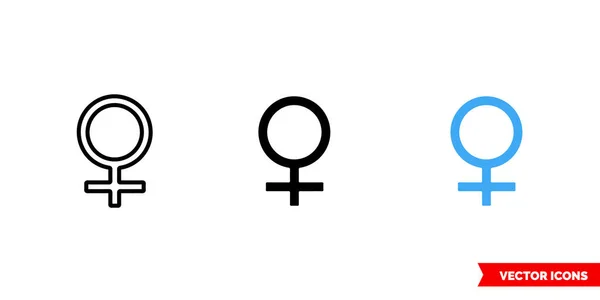 金星のシンボルアイコン3種類 絶縁ベクトル記号 — ストックベクタ