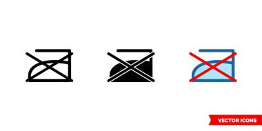 3 tipteki simgeyi ütüleme. İzole vektör işareti sembolü.