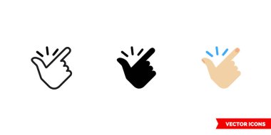 3 tipten oluşan kolay bir simge. İzole vektör işareti sembolü.