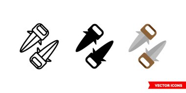 Katar 3 tipli simge. İzole vektör işareti sembolü.