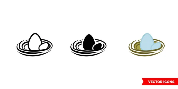 3 종류의 컬러, 흑백의 네 번째 아이콘, 윤곽. 분리 된 벡터 기호 기호. — 스톡 벡터