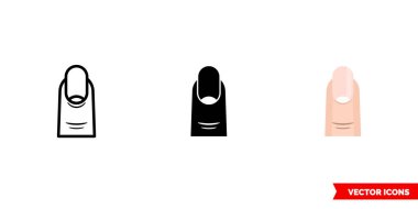 Oval tırnak simgesi, 3 tip. İzole vektör işareti sembolü.