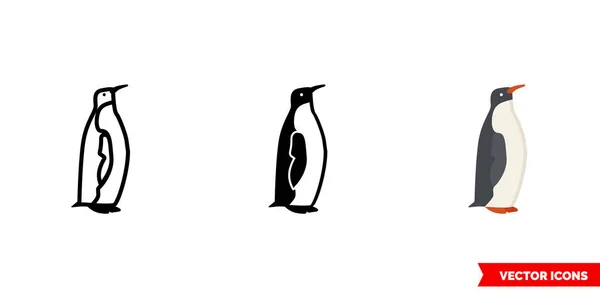 Pinguin Symbol Von Typen Isoliertes Vektorzeichensymbol — Stockvektor