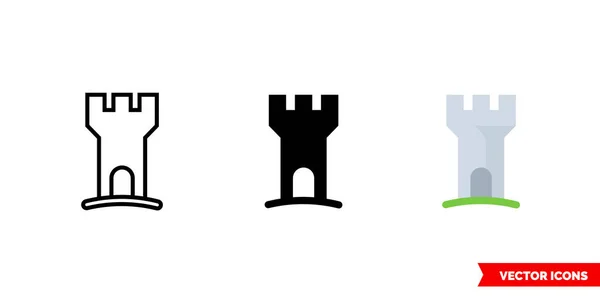 Icono Torre Tipos Signo Vectorial Aislado Símbolo — Archivo Imágenes Vectoriales