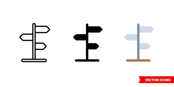 3種類の旅行標識アイコン 絶縁ベクトル記号 — ストックベクタ
