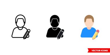 3 tipin mimari simgesi. İzole vektör işareti sembolü.