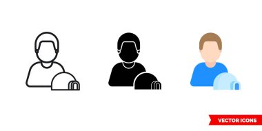 3 tipli Eskimo simgesi. İzole vektör işareti sembolü.