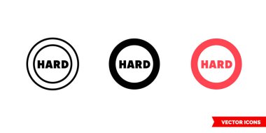 3 tip sert ikon. İzole vektör işareti sembolü.