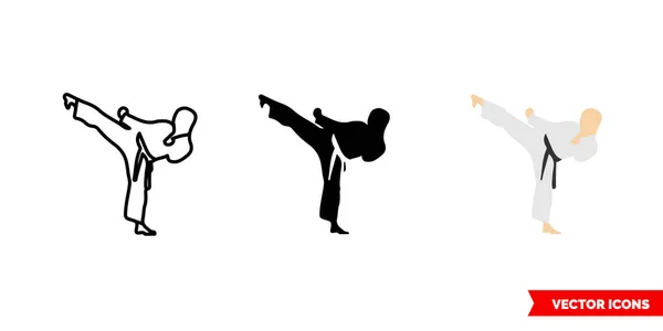 Icono Karate Tipos Signo Vectorial Aislado Símbolo — Vector de stock