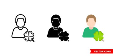 3 tipli şanslı bir ikon. İzole vektör işareti sembolü.