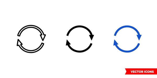 Rotation Des Flèches Icône Types Symbole Signe Vectoriel Isolé — Image vectorielle